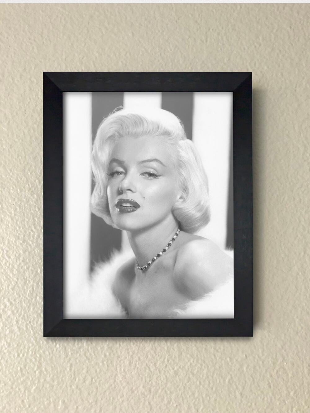 Marilyn Monroe Framed Wall Art Portrait Picture | Hollywood Glam Decor